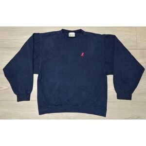 Vintage Walt Disney World Pullover Sweater Size Medium Navy Blue Crewneck Mickey